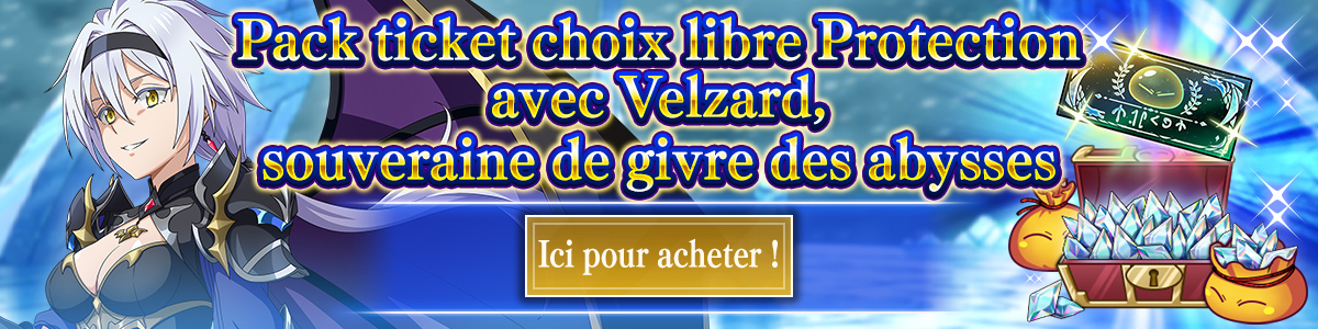 Velzard, the Abyssal Frost Empress Featured Protection Character Free Choice Ticket Pack Purchase here!
