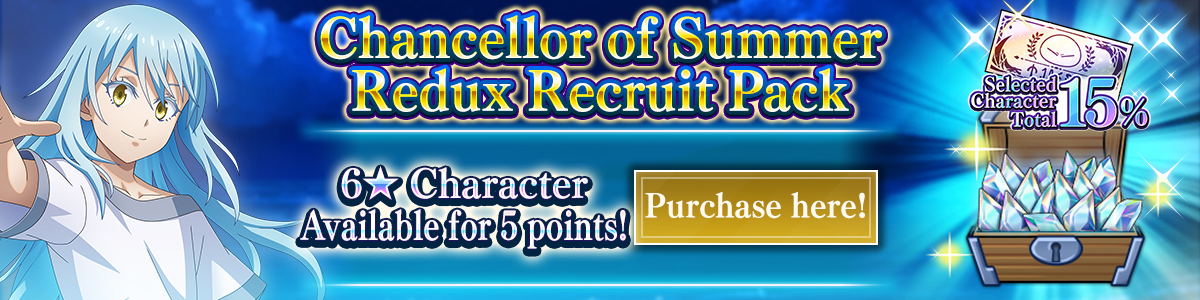 Chancellor of Summer Rates 15% 6★ Guaranteed Redux Recruit Ticket Pack Purchase here!