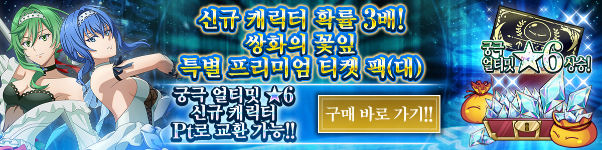 New Character Rates Tripled! Brilliant Twin Petals Special Premium Ticket Pack (L) Purchase here!